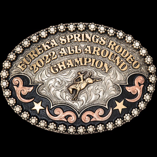 Saddle up in true western style with the Mongoose Belt Buckle! This traditional oval buckle boasts a silver edge with jeweler's bronze letters and figure. 